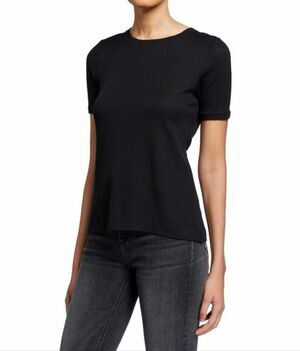 Rag & Bone Kari Rib Slim Tee Black Ribbed Crewneck XS NWT